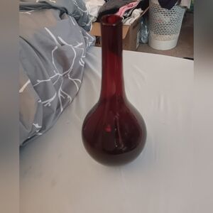 Beautiful red Art glass IKEA vase